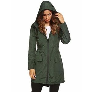 Unlined Hooded Rain jacket NWT